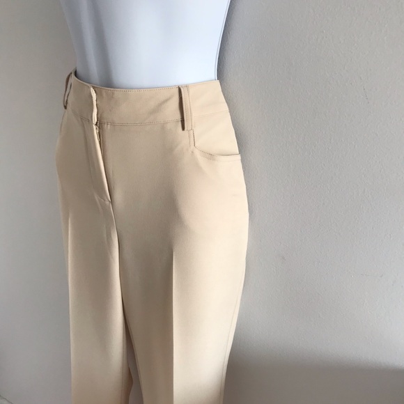 San Francisco High Waisted Cream Pleated Straight Leg Pants - Picture 12 of 16